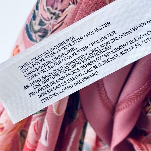 New! BAND OF GYPSIES midi floral midi dress Nwt floral faux wrap vneck - Picture 9 of 11